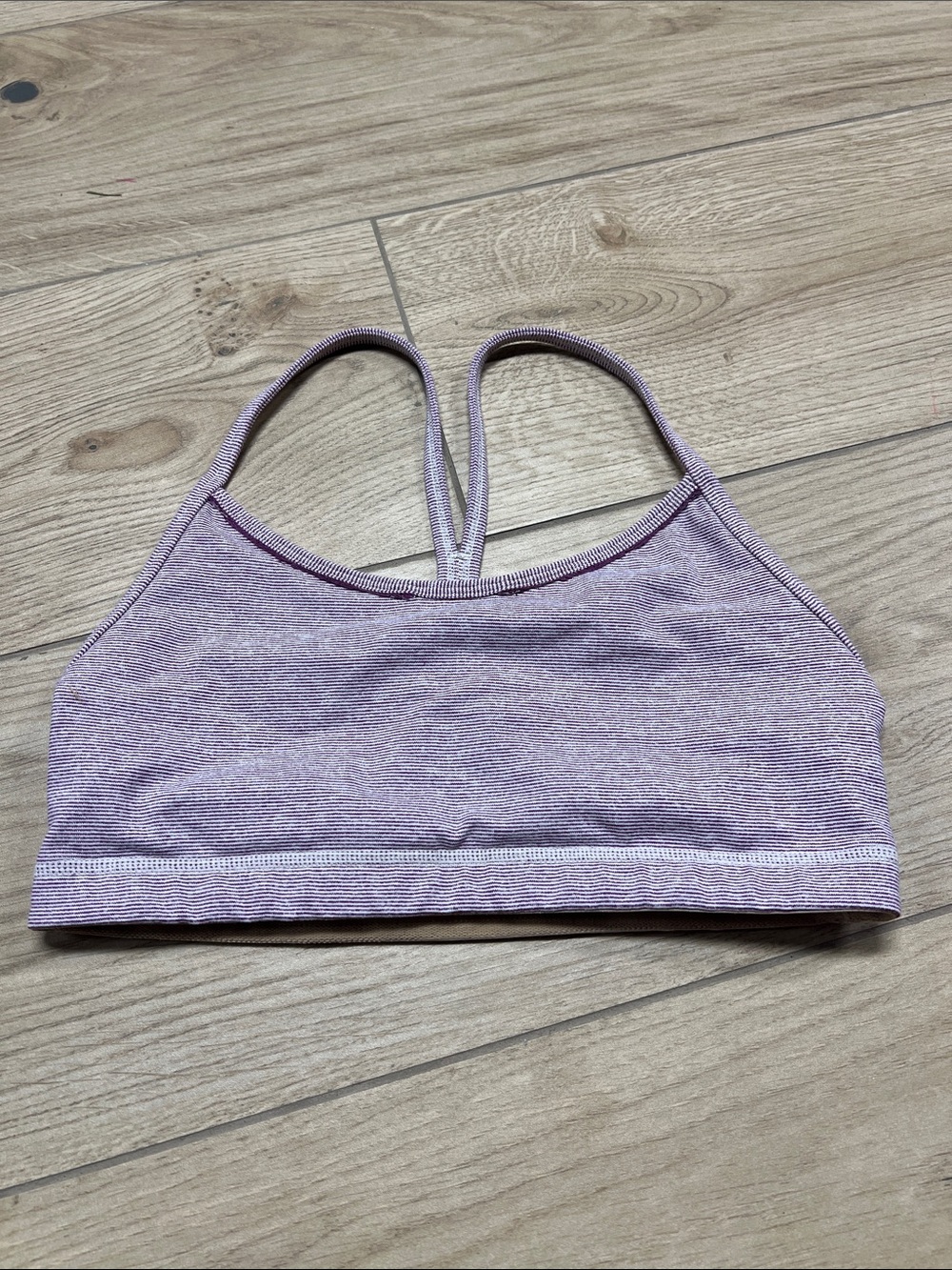 lululemon athletica Heathered Lavender Seamless Sports Bralette